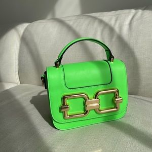 neon green purse aldo